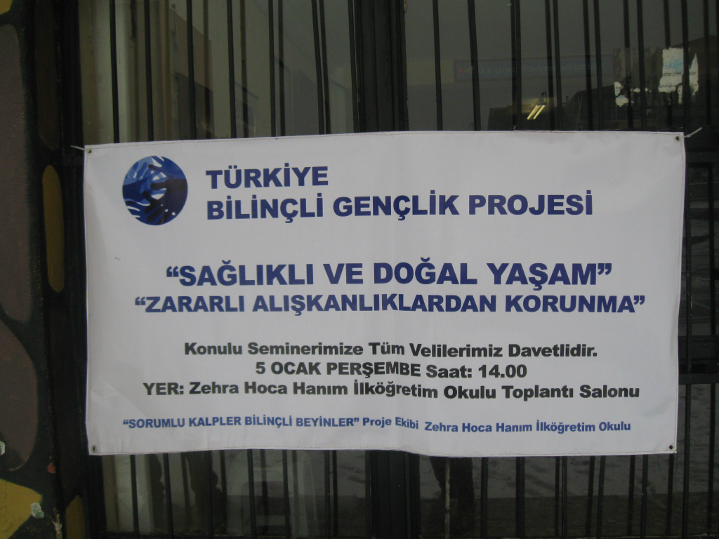 Bilinçli Gençler Derneği - Türkiye Bilinçli Gençlik Projesi - "SORUMLU KALPLER BİLİNÇLİ BEYİNLER" - Zehra Hoca Hanım İlköğretim Okulu - İZMİR